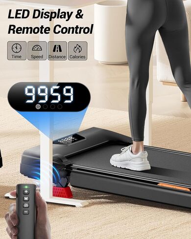 CURSOR FITNESS 3-in-1 Walking Pad Treadmill with 15% Incline 0.6-6.2MPH Foldable Quiet Walking Pad for Home Office 2.5HP Under Desk Compact Treadmill with 300LBS Capacity in Kuwait