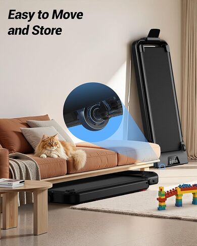 CURSOR FITNESS 3-in-1 Walking Pad Treadmill with 15% Incline 0.6-6.2MPH Foldable Quiet Walking Pad for Home Office 2.5HP Under Desk Compact Treadmill with 300LBS Capacity in Kuwait