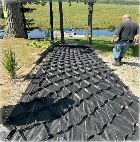 2" Height Slope Yard Geo Grid - Durable Driveway Stabilization Grid for Gravel, Soil, Rocks & Grass - Versatile Multi-Size Options for Enhanced Support & Drainage in Kuwait