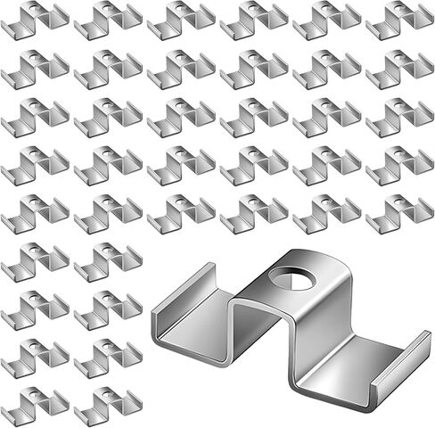Saddle Clips, 50-Piece Set For Grating, Galvanized Carbon Steel, Fits 3/4 To 2-5/16 Thickness in Saudi Arabia