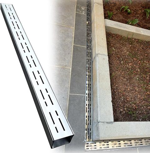 Stainless Steel Channel Drain Grate Cover for French Drain - Removable Grating Kit for Yard, Garden, Landscape, Driveway & Sports Courts - 7x5cm/2.8x2in in Kuwait