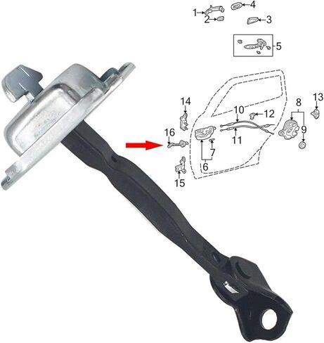 Door Check Strap Hinge for Toyota Corolla Matrix for Prius 2003-2009 Front Left Door Check Strap Stopper 68620-02061 in Saudi Arabia