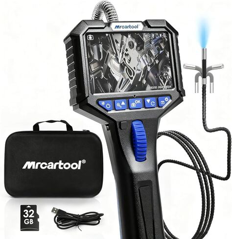 Inspection Camera with 6 Light, Two-Way 210° Articulating Borescope with 6.25mm Lens Snake Camera for Mechanic Inspections in Kuwait