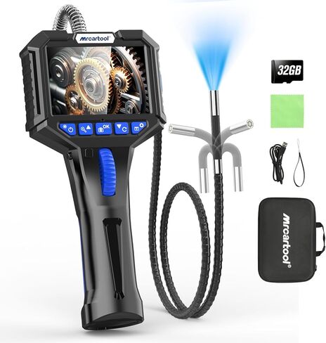 Inspection Camera with 6 Light, Two-Way 210° Articulating Borescope with 6.25mm Lens Snake Camera for Mechanic Inspections in Kuwait