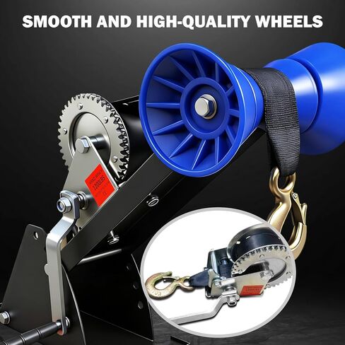 حامل ونش مقطورة قارب 1200 رطل مع عمود تثبيت مجلفن قابل للتعديل وبكرة - يناسب لسان المقطورة من 3 بوصة إلى 4 بوصة عرض × 4 بوصة ارتفاع، ويتضمن طقم ونش السقاطة in Kuwait