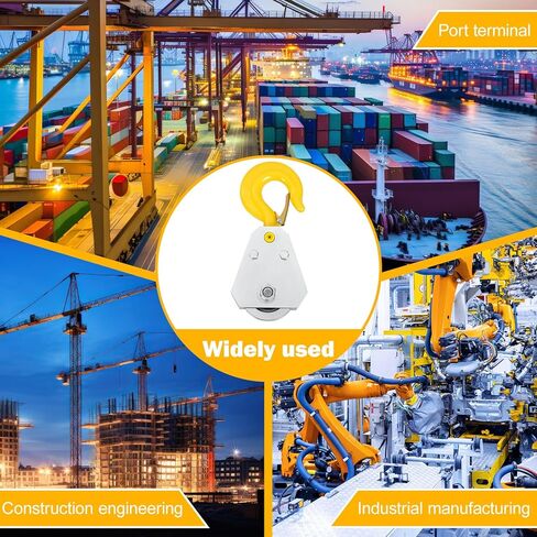 4 Pack 1 Ton Swivel Pulley Hook Heavy Duty Pulley Lifting Block Hoist 2 Bearings 360 Degree Rotating Snatch Block with Hook for 5/8" Wire Rope Lifting Hoisting Construction in Saudi Arabia