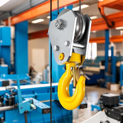 4 Pack 1 Ton Swivel Pulley Hook Heavy Duty Pulley Lifting Block Hoist 2 Bearings 360 Degree Rotating Snatch Block with Hook for 5/8" Wire Rope Lifting Hoisting Construction in Saudi Arabia