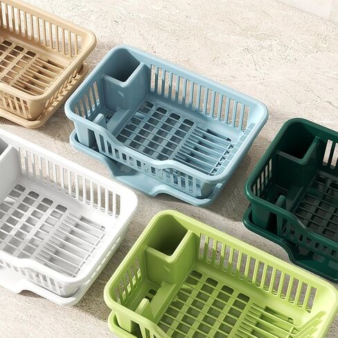 رف تجفيف الأطباق - رف الأطباق مع منظم التصريف التلقائي ورف الأطباق ومجموعة لوحة التجفيف لمطعم المطبخ C in Kuwait