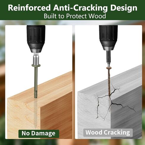 مسامير خشبية طويلة مقاس 5/16 × 12 بوصة، ومسامير تأخر خارجية شديدة التحمل برأس سداسي، ومسامير خشبية هيكلية للسطح والسياج والمناظر الطبيعية وشرفة المراقبة، مطلية باللون الأخضر مقاومة للصدأ، حزمة عينة 6 قطع in Kuwait