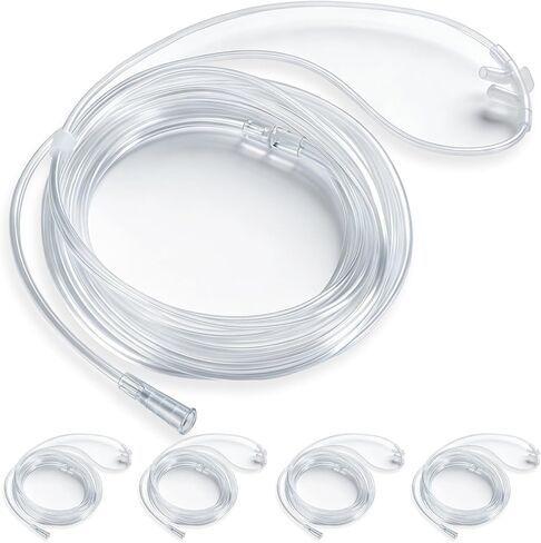 5 عبوات من قنية أنف الأكسجين بطول 16 قدمًا للبالغين، أنابيب أكسجين ناعمة، أنابيب أنف قنية، مقاومة للتشابك، أنبوب خفيف الوزن in Kuwait