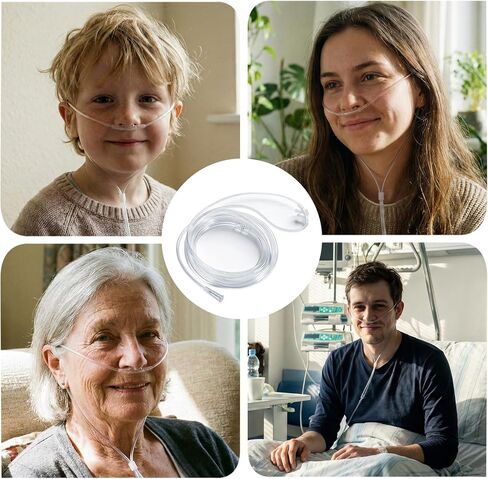 5 عبوات من قنية أنف الأكسجين بطول 16 قدمًا للبالغين، أنابيب أكسجين ناعمة، أنابيب أنف قنية، مقاومة للتشابك، أنبوب خفيف الوزن in Kuwait