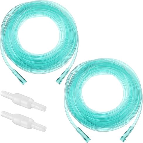 Geiserailie 2 حزمة 32.8 قدمًا من أنابيب الأكسجين للبالغين مع موصلين للأنابيب، أنبوب أكسجين ناعم غير ملتوي مع موصل، أنبوب أنفي قنية عالي التدفق مع موصلات دوارة للبالغين in Kuwait