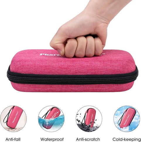 Insulin Pen Cooler Travel Case with 2 x 90g TSA Approved Ice Packs, Diabetic Medication Insulated Cooling Bag for Insulin Pens and Diabetic Supplies Storage, Compact for Daily Life and Trips，Pink in Kuwait