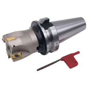 مطحنة وجه قابلة للفهرسة مقاس 2 بوصة بزاوية 90 درجة CME مع أربور BT40، تتضمن إدراجات APKT1604، 4 مزامير in Kuwait