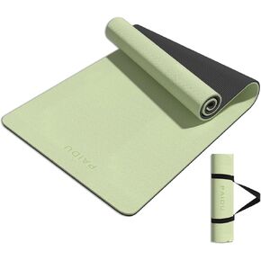 سجادة اليوجا 8 ملم سميكة للغاية من مادة TPE للياقة البدنية | معتمد من SGS | غير قابل للانزلاق، عديم الرائحة ومقاوم للتمزق | للجنسين مع حزام | لليوجا والبيلاتس والتأمل والتدريبات المنزلية in Kuwait