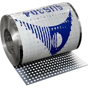 304 Stainless Steel Perforated Sheet - Round Ventilation Mesh Shield Gasket, Decorative Grate Screen, Balcony Window Fence, Durable Punching Plate (62x100cm) in Kuwait