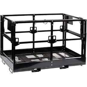48"X72" Forklift Man Basket, 1700LB Capacity Heavy-Duty Safety Cage with Wheels, Lock & Safety Harness, 2-Man Collapsible Forklift Work Platform in Kuwait
