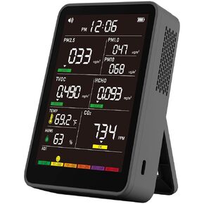 Professional Indoor Air Quality Monitor with AQI Alerts, Portable Real-Time Detector for Home, Car, Plants & Pet in Kuwait
