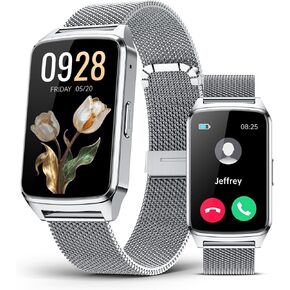 ساعة تتبع اللياقة البدنية للرجال والنساء، متتبع الأنشطة لهواتف iPhone وAndroid مع عداد الخطوات والسعرات الحرارية ومراقبة النوم و110+ أوضاع رياضية، ساعة ذكية مقاومة للماء IP68 (الحد الأدنى، ذهبي، 1.57) in Kuwait