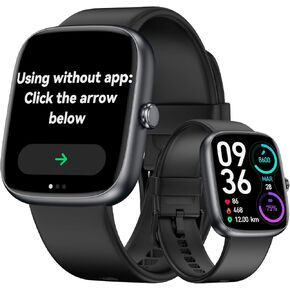 ساعة ذكية من DAVIKO بخط كبير مناسب لكبار السن، لا تحتاج إلى تطبيق/هاتف، متتبع اللياقة البدنية، ساعة عداد الخطى مقاومة للماء مع عداد الخطوات والسعرات الحرارية/متتبع النوم للمشي والجري للرجال والنساء in Kuwait