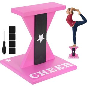 Cheerleading Balance Trainer, Wooden Cheer Equipment Stunt Trainer Practice, Pink Cheer Flyer Stand Balance Board for Core Strength, Stability & Body Control in Kuwait