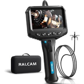Ralcam Articulating Borescope Endoscope Camera with Light, 210° Dual-Direction Snake Camera for Automotive Inspection, 6.2mm Probe, 4.3" HD Screen, 6 Adjustable LEDs, IP67 Waterproof Semi-Rigid Cable in Kuwait