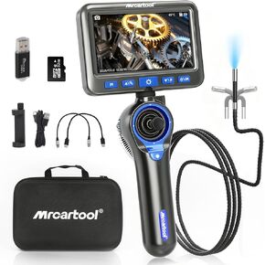 4-Way 360° Articulating Borescope with 6 Light, Endoscope Camera with 6.2mm Probe, 8X Zoom Inspection Camera for Automotive Engine Pipe HVAC in Kuwait
