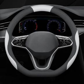 for Mazda MX-5 NB Car Steering Wheel Cover Anti-Slip Breathable Car Steering Wheel Protector Car Accessories Interior,D-Type-White-Black Brown in Kuwait