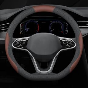 for Skoda Enyaq 2016-2026 Car Steering Wheel Cover Anti-Slip Breathable Car Steering Wheel Protector Car Accessories Interior,D-Type-Black in Kuwait