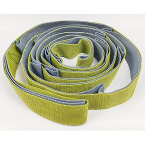 Fitness Stretching Strap Yoga Strap, Non Elastic Stretch Band for Physical Therapy, Home Workout, Exercise, Pilates and Gymnastics, 12 Multi-Loop Leg Stretcher Belt 1.5" W x 8' L in Saudi Arabia