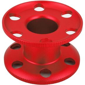 بكرة بكرة إصبع للغوص من سبائك الألومنيوم، سوداء، حجم صغير - مقاومة متينة للتآكل، استخدام مريح مع القفازات، مثالية للغوص الفني والكهف (أحمر) in Kuwait