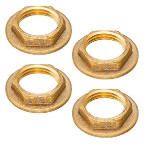 4Pcs Brass Lock Nuts Pipe Fitting 1/2 Inch NPT Female Hex Locknut Female Thread Brass Fitting Hex Lock Nut for Water Gas Oil Kitchen Basin Sink Plumbing Fixed in Saudi Arabia