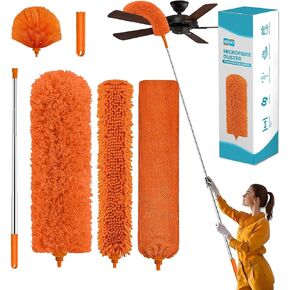 dusters for Cleaning extendable Long Handle，Webster Cobweb Duster with Extension Pole，Spider Web Remover Brush with Pole，Outdoor Web Cleaner Outside for use on Ceilings, cabinets, Walls, Light in Saudi Arabia