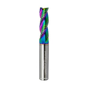 Tools Tools Roughing End Mill, DLC Diamond-Like Coating Carbide Milling Cutter for Aluminum, Copper, Magnesium Alloys, Composite Materials, 3 Flute, 1/4" Shank（1 Piece, 1/4"-2.5" L） in Kuwait