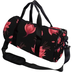 Crimson Floral Bloom Easy Clean Women Bag Oxford Tote Bags Adjustable Shoulder Strap, Convertible Carry Backpack Retro Gym Bag For Baseball Soccer Gym Backpack in Kuwait