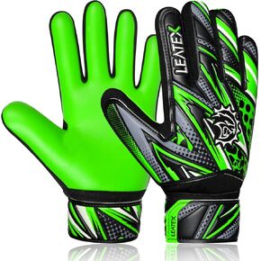 Youth Soccer Goalie Gloves for Kids – Strong Grip Goalkeeper Gloves for Boys & Girls, Breathable & Cushioned Football Gloves with Adjustable Wrist Strap for Training & Matches in Kuwait