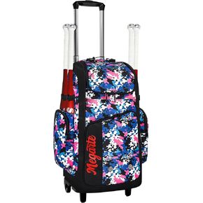 حقيبة بيسبول دوارة بعجلات، حقيبة ظهر بيسبول 60 لتر تحمل 4 مضارب مع خوذة وتخزين معدات الصيد وحجرة أحذية مستقلة، معدات مضرب ذات عجلات للشباب والكبار in Kuwait