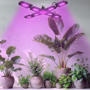 أجنحة قابلة للطي تنمو الضوء للنباتات الداخلية، 6000 كيلو ضوء نمو النبات كامل الطيف مع LED أحمر أزرق، أضواء تنمو للنباتات الداخلية، ارتفاع 80 وات مع عدسة بصرية، قاعدة E26/E27 in Kuwait