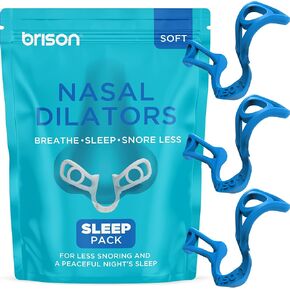 Brison Nasal Dilators for Breathing and Sleeping - 3 Pack Anti Snoring Nose Vents Opener for Better Breathing Sleep ing and Activity Improves Airflow - Soft in Kuwait