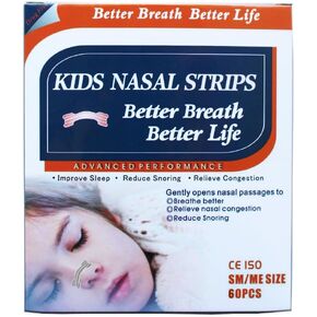 60 قطعة من شرائط الأنف الطبيعية للأطفال - تخفيف أفضل للتنفس بدون أدوية للاحتقان والحساسية ونزلات البرد والأنفلونزا والجيوب الأنفية والشخير والحاجز المنحرف - شرائط الأنف ذات الأداء الرياضي - للأعمار من 5 سنوات فما فوق in Kuwait