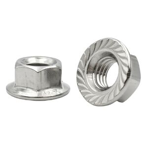 M3 M4 M5 M6 M8 M10 M12 M14 M16 M20 304 Stainless Steel Hex Flange Nuts DIN 6923 A2-70 Vibration Self-Locking(M3x20pcs) in Kuwait