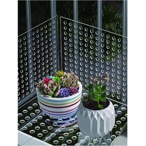 Lightweight Perforated Polycarbonate Sheets - Waterproof Mesh Design Balcony/Window Protection Panels (30x350cm) for Enhanced Safety and Durability in Kuwait