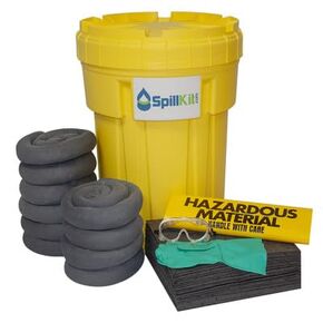 Spillkit.com Emergency Response Universal Spill Kit - Includes 30 Gallon Drum, Absorbent Pads & Socks, Disposal Bag, & Safety Equipment in Saudi Arabia