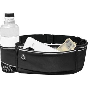 Slim Running Belt for Men & Women, With Pouch for Phone, Bottle Water, Keys & Essentials, Includes Free Wristband in Kuwait