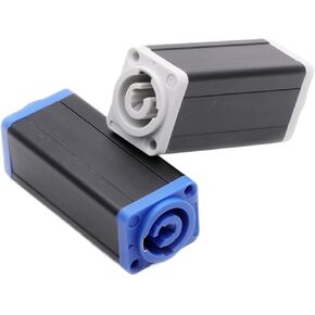 4PCS LED Powercon AC Coupler Adapter Extender Connector Speakon Panel Mount Straight(Metal-Blue-White) in Kuwait