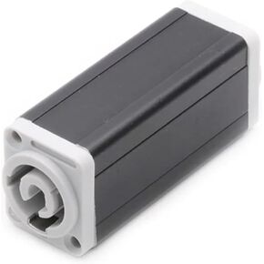 1Pc LED PowerCon AC Coupler Adapter Extender Connector Speakon Panel Mount Straight(L-Metal-White-White) in Kuwait