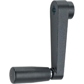 HALDER 24330.0436 كرنك يدوي/زنك مصبوب، أسود/ملمس غير لامع، الطول=100 مم/الثانية=12 مم in Kuwait