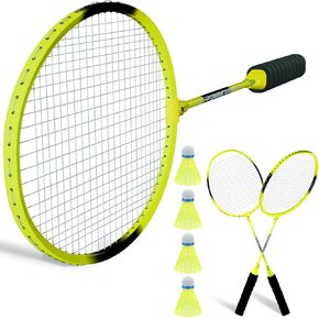 Badminton Rackets Set for Beginners,Combo Badminton Racquet Sets of 2 for Backyards Lightweight Badminton 4 Plastic Birdies Sports Game for Adult Family 2 Player Outdoor in Kuwait