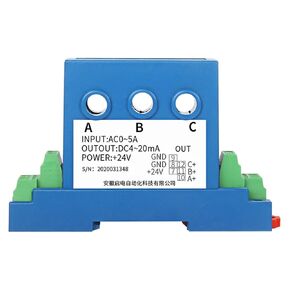 1 قطعة 3 المرحلة التيار المتناوب الاستشعار الحالي حلقة مفتوحة AC1A 2A 5A 10A إلى 4-20mA 0-10 فولت الناتج 24 فولت الارسال الحالي (4-20mA خارج ، 3XAC 0-5A_8MM_DC24V) in Kuwait