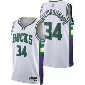 Giannis Antetokounmpo Milwaukee Bucks White #34 Infants Toddler Away Swingman Jersey in Kuwait